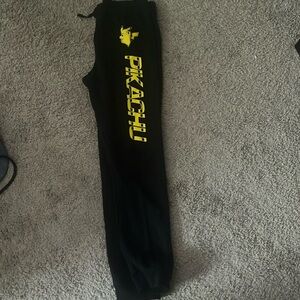 Pokémon Pikachu black drawstring sweatpants